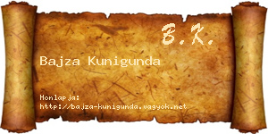 Bajza Kunigunda névjegykártya